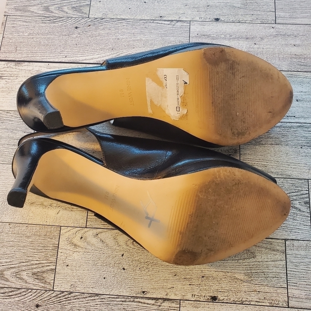 NINE WEST Woman's Black High Heels Sandals 9 M. - Picture 7 of 12